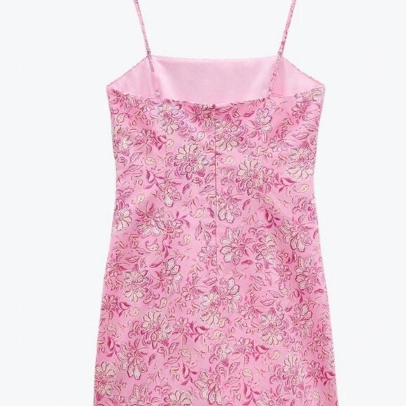 PRINTED LINEN BLEND DRESS -Wore once - Picture 4 of 8